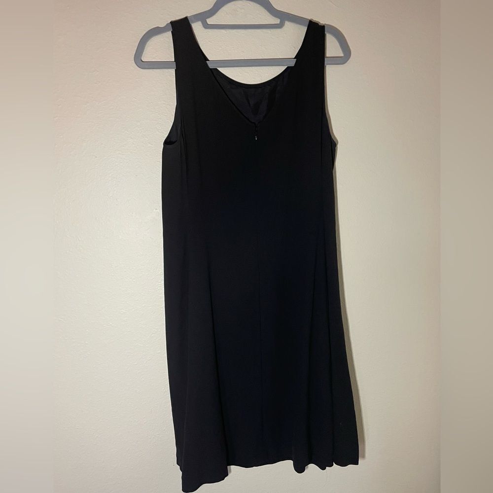 Eileen Fisher Black Silk Lined Formal Dress